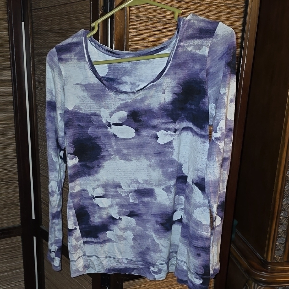 Purple and Black Women's Top